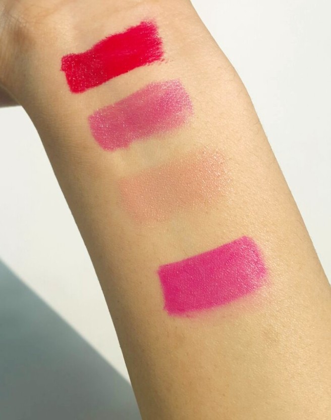L'Oréal Color Riche Lipstick review and swatches - Carmin St Germain, Fuchsia Declaration, Nuit Blanche, Ouhlala